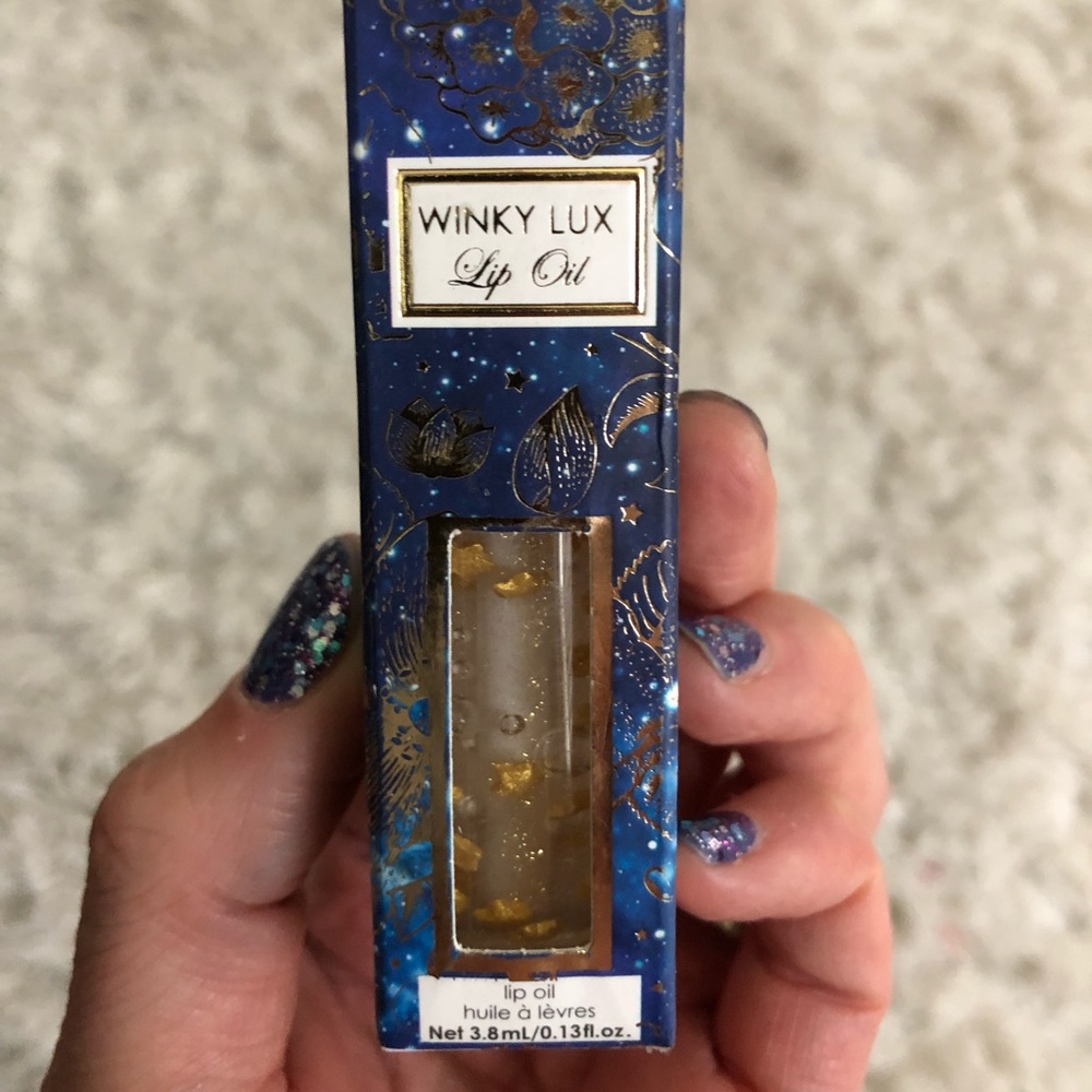 WINKY LUX Lip Oil - In the Stars Clear with Gold Shimmers